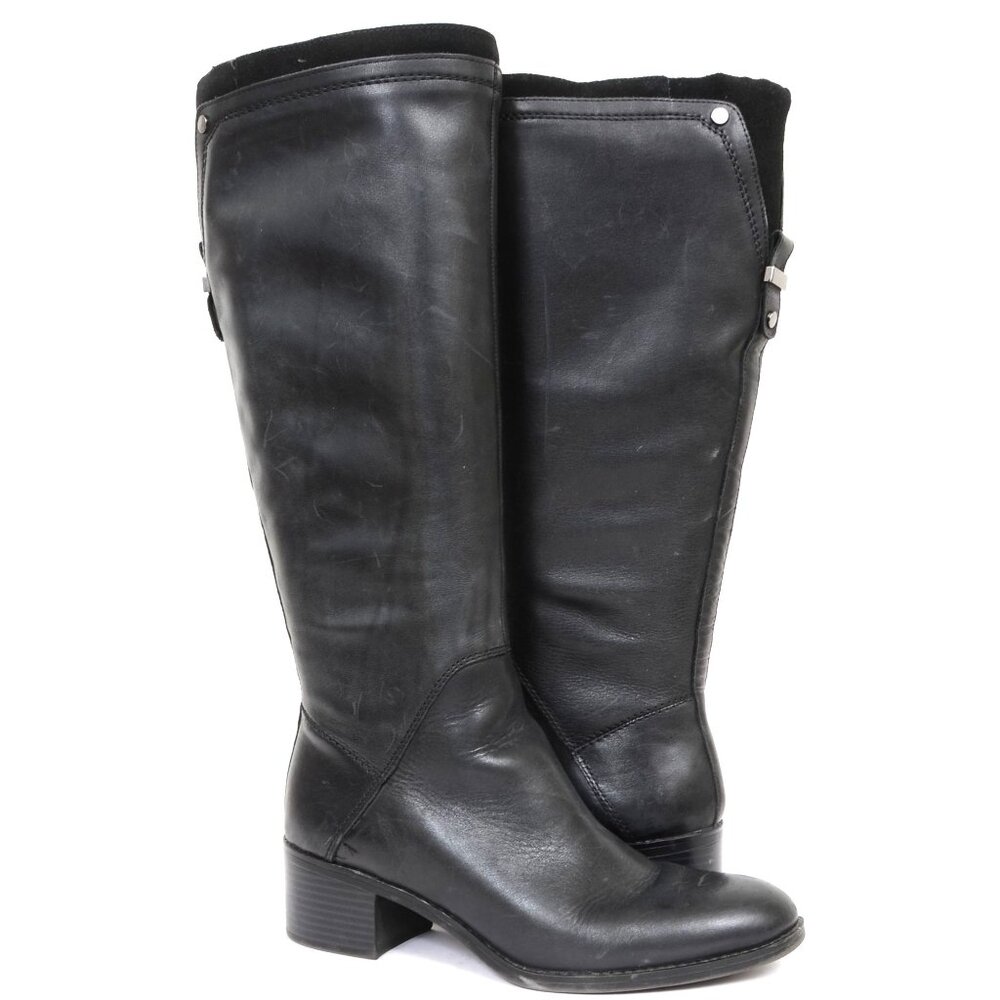 Franco Sarto Lithium Leather Women's‎ 9 Knee Hi Riding Boot Western Equestrian